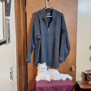 Harley-Davidson Men's Zip-Up Gray Sweater